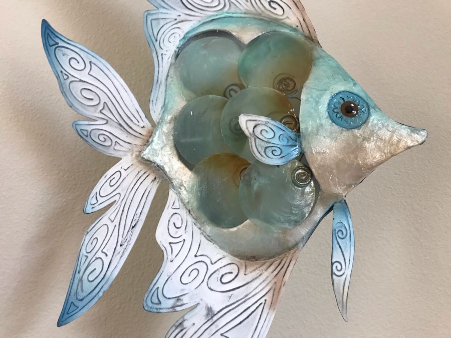 Metal Fish Decor Sculpture 13W X 22H [Photo 2]