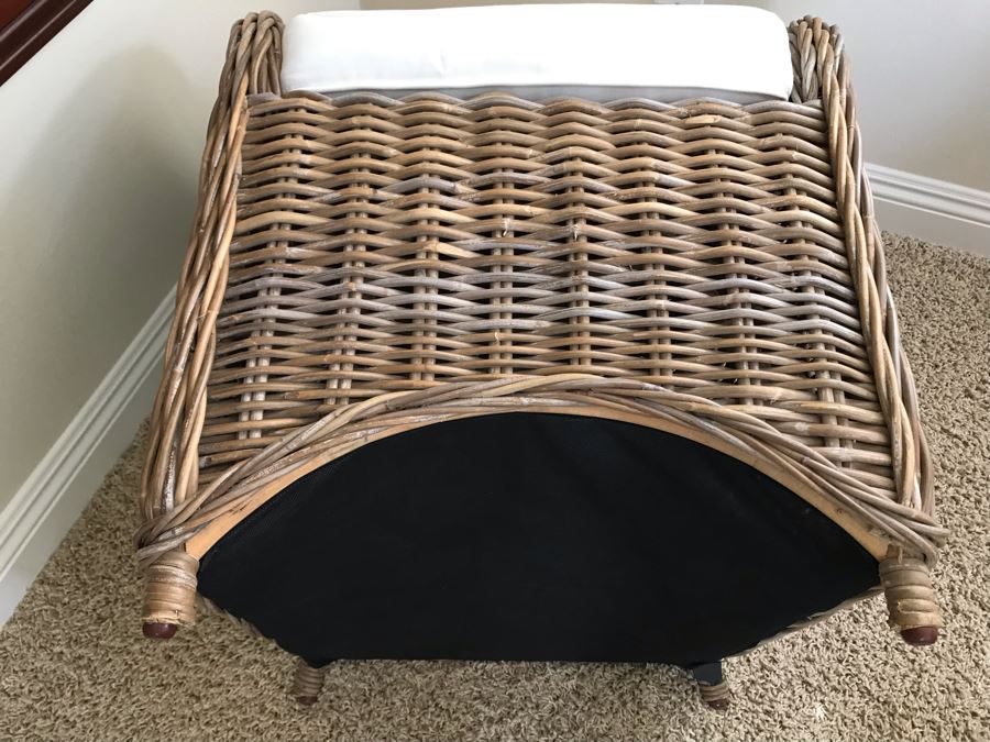 Wicker Armchair With White Cushions [Photo 5]