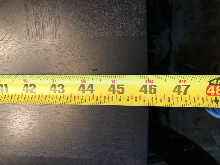 Stunning Premium Black Carved Dining Table With 4 Dining Chairs And 2 Armchairs Plus Two Extra 18' Leaves From Ashley Furniture Like New / Never Used (Solid And Heavy) 46W X 80L X 30H [Photo 24]