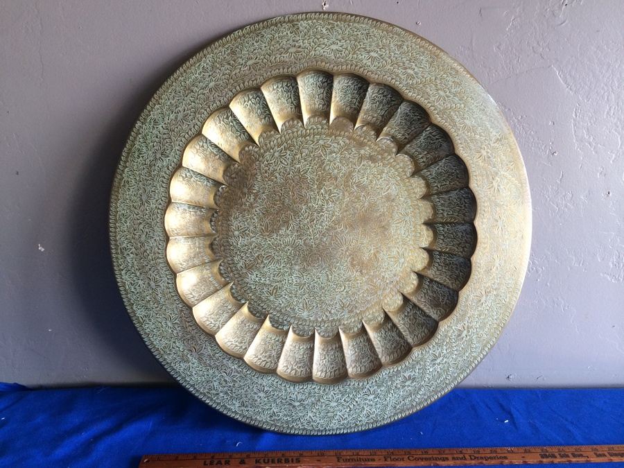 Engraved Brass Decorative Charger Wall Hanging Plate [Photo 1]