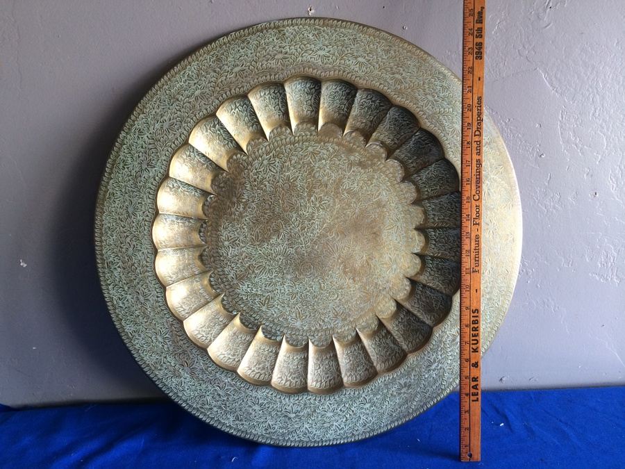 Engraved Brass Decorative Charger Wall Hanging Plate [Photo 2]