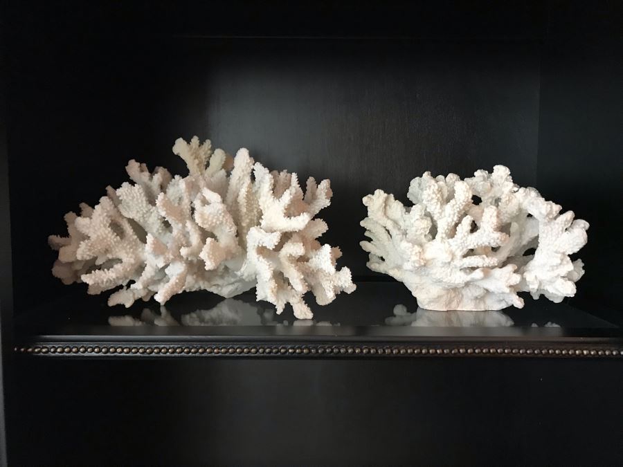 Pair Of Faux Coral Sculptures [Photo 2]
