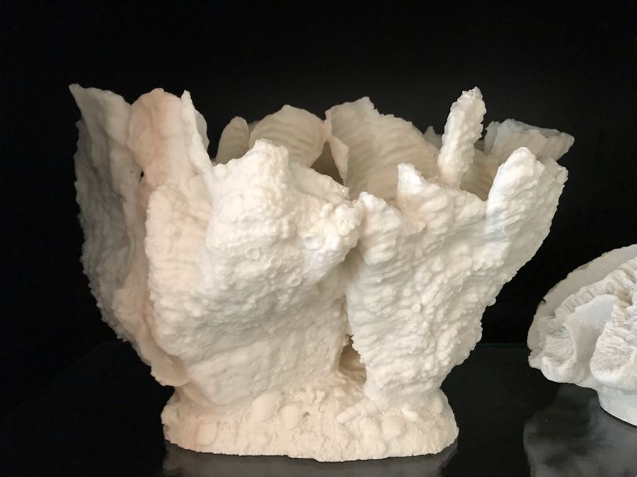 Pair Of Faux Coral Sculptures (Larger Is 14W) [Photo 6]