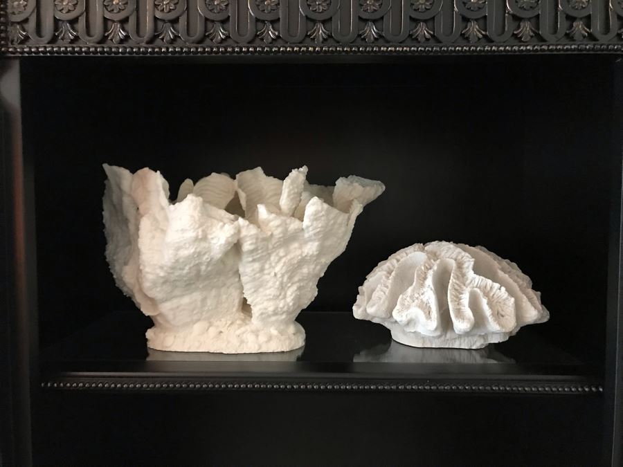 Pair Of Faux Coral Sculptures (Larger Is 14W) [Photo 2]