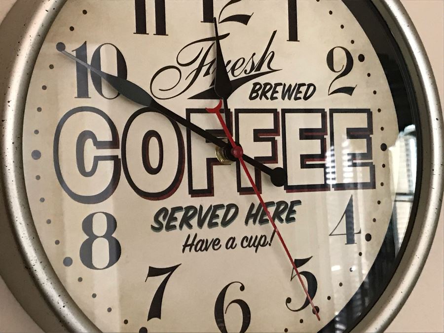 Sterling & Noble Clock Company: Fresh Brewed Coffee Served Here Have A Cup! 10W [Photo 3]
