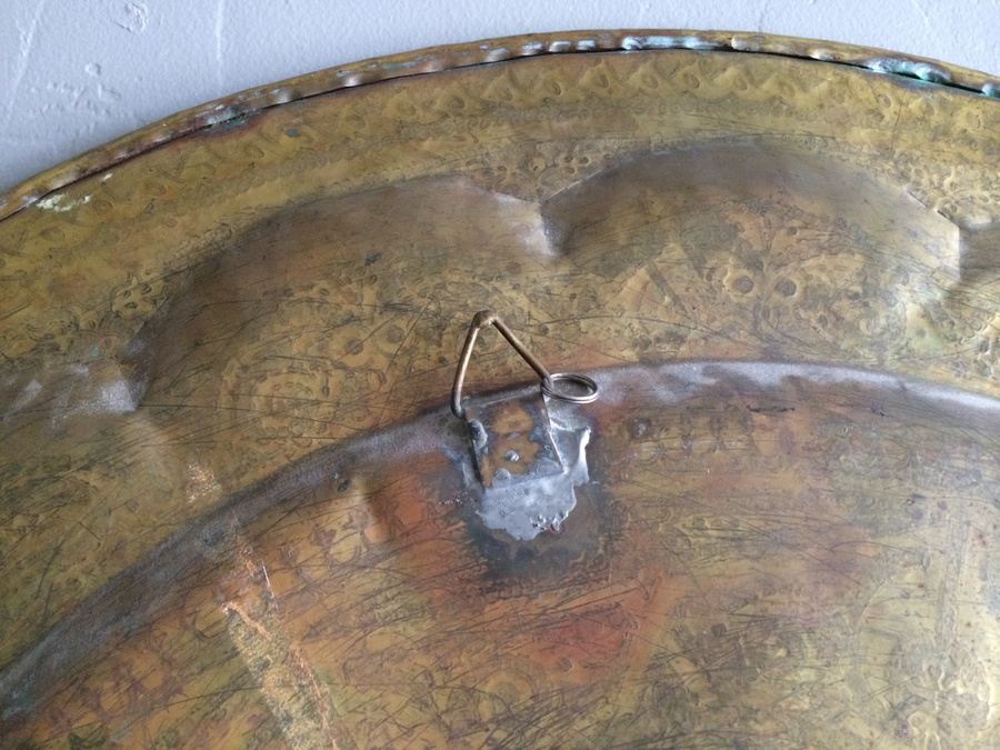 Engraved Brass Decorative Charger Wall Hanging Plate - Very Large 38' in Diameter [Photo 7]