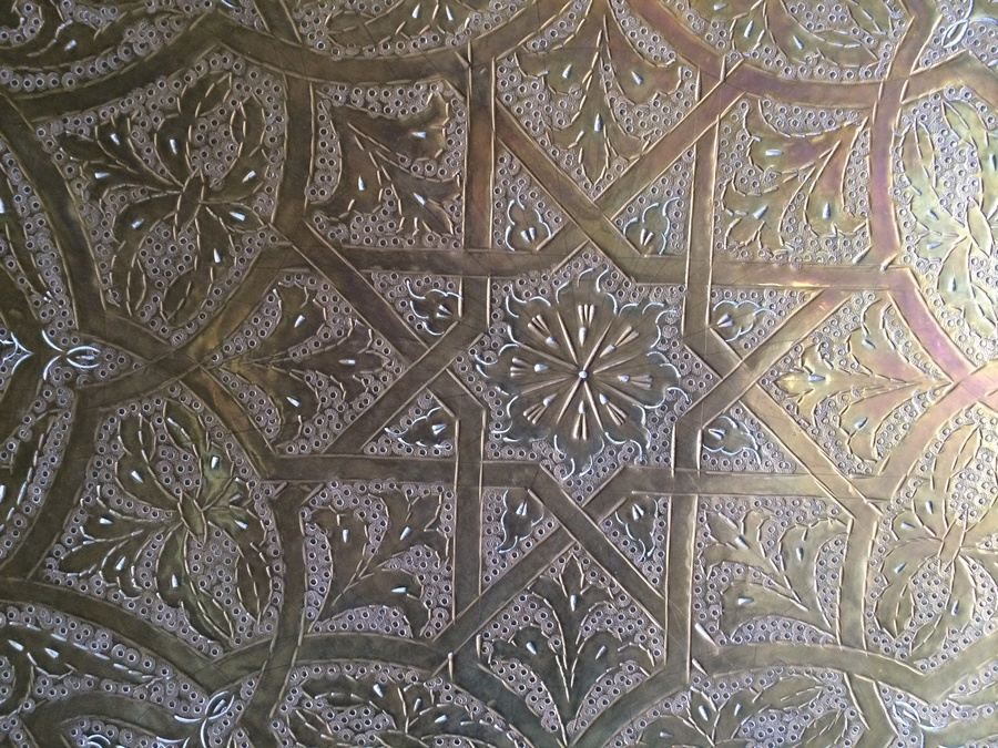 Engraved Brass Decorative Charger Wall Hanging Plate - Very Large 38' in Diameter [Photo 3]