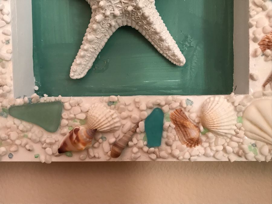 Wall Decor: Framed Seashell In Seashell Frame 11 X 11 [Photo 4]