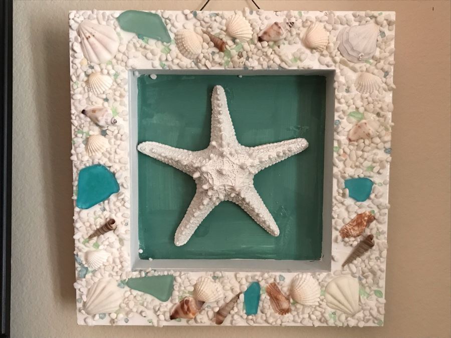 Wall Decor: Framed Seashell In Seashell Frame 11 X 11 [Photo 2]