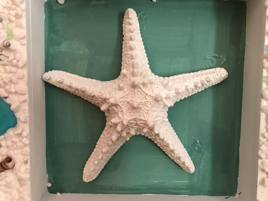 Wall Decor: Framed Seashell In Seashell Frame 11 X 11 [Photo 3]