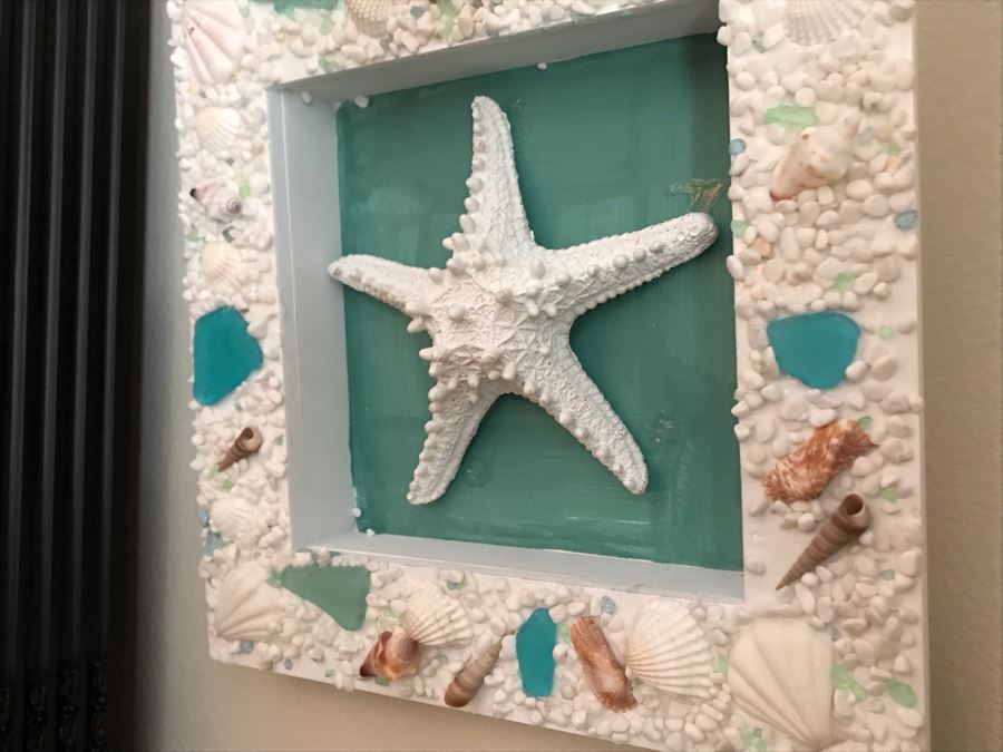 Wall Decor: Framed Seashell In Seashell Frame 11 X 11 [Photo 6]