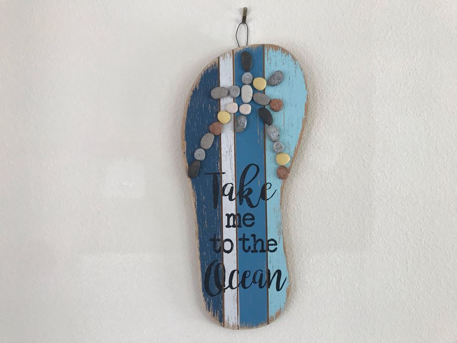 Wall Decor Sign: Take Me To The Ocean 8W X 16H