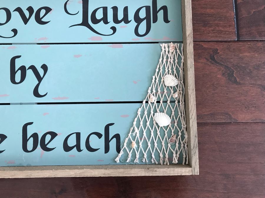 Wall Decor Sign: Live Love Laugh By The Beach 19W X 11H [Photo 2]