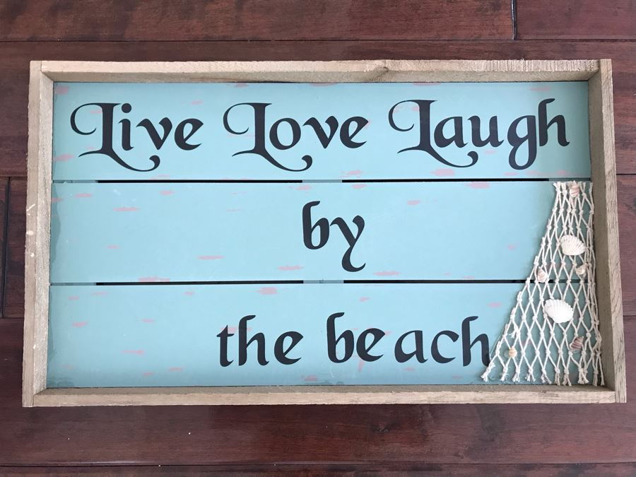 Wall Decor Sign: Live Love Laugh By The Beach 19W X 11H