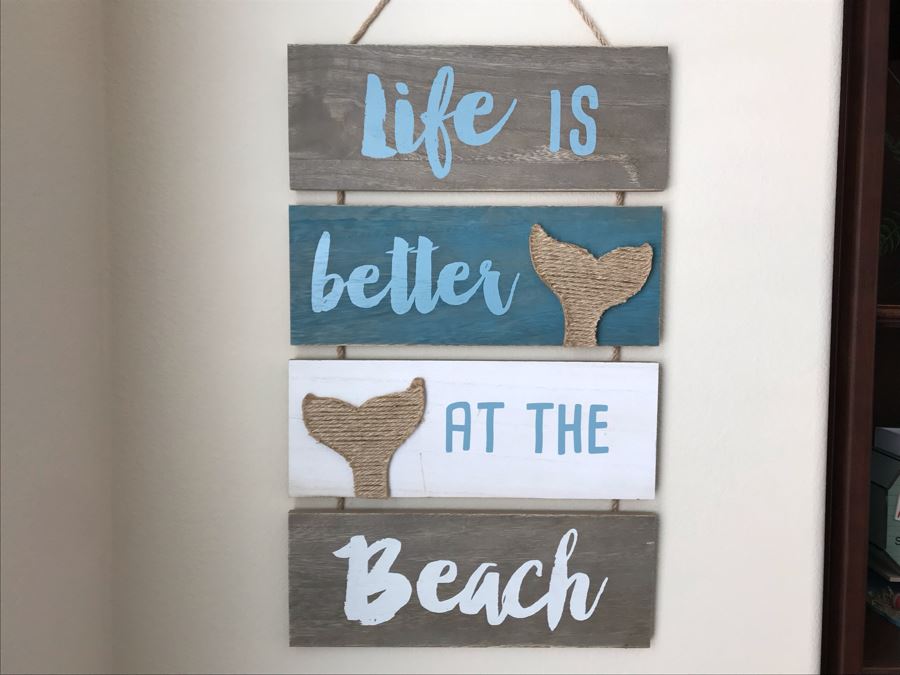 Wall Decor Sign: Life Is Better At The Beach 12W X 24H