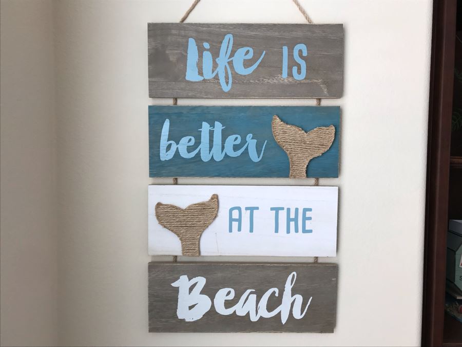 Wall Decor Sign: Life Is Better At The Beach 12W X 24H [Photo 1]