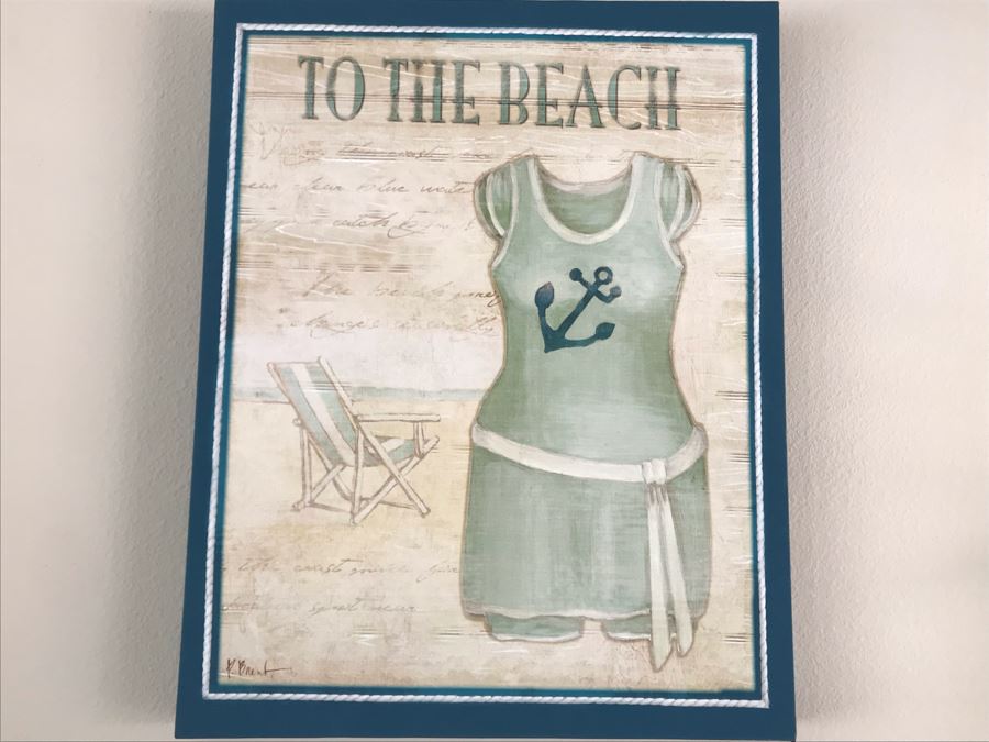 Wall Decor Canvas Sign: To The Beach 16W X 20H