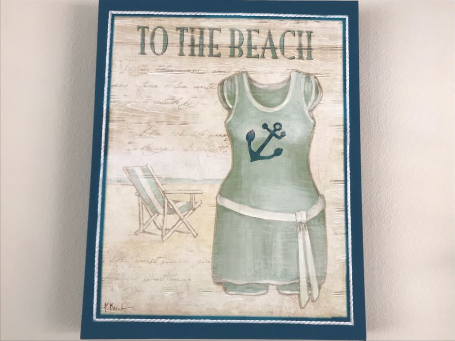 Wall Decor Canvas Sign: To The Beach 16W X 20H [Photo 1]