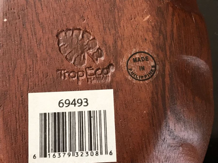 Pair Of Wooden Fish And Pineapple Bowls By TropEco Hawaii  [Photo 6]