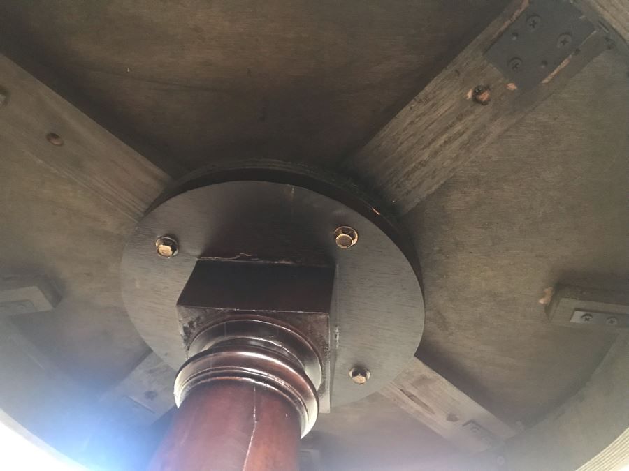 Wooden Pedestal Table 32W X 27.5H [Photo 7]