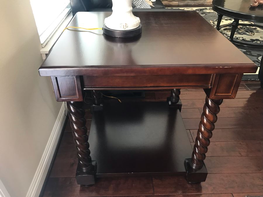 2-Tier Wooden Side Table 30W X 30D X 30H [Photo 6]