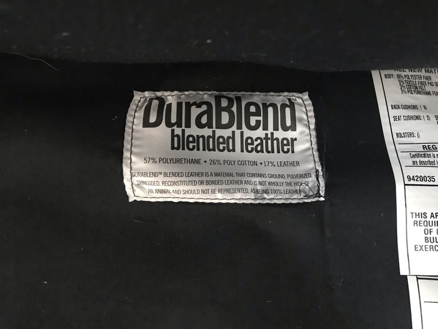 DuraBlend Blended Leather Loveseat Sofa Couch  60W X 38D X 38H [Photo 8]