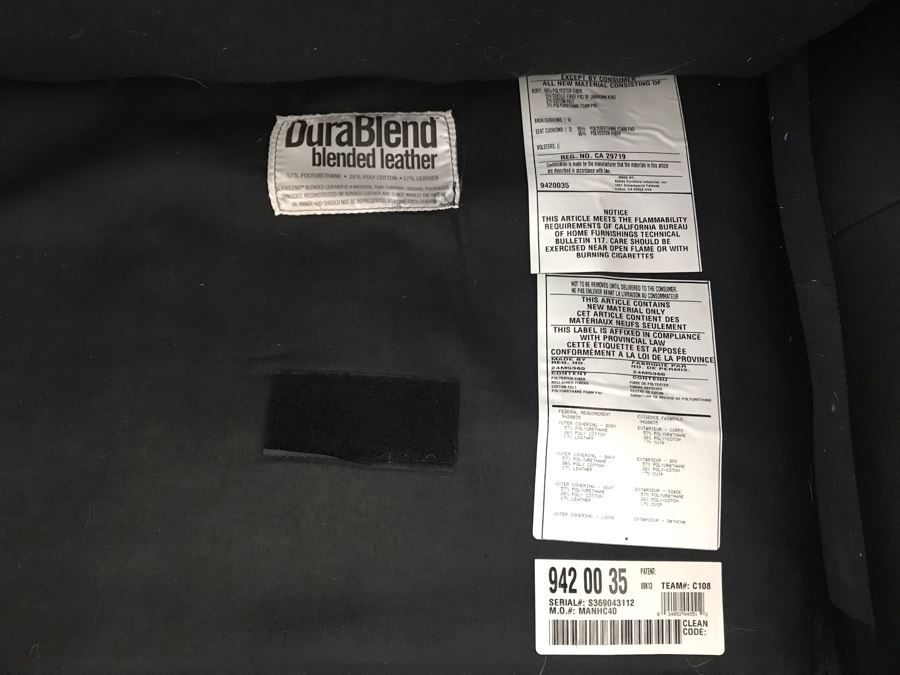 DuraBlend Blended Leather Loveseat Sofa Couch  60W X 38D X 38H [Photo 7]