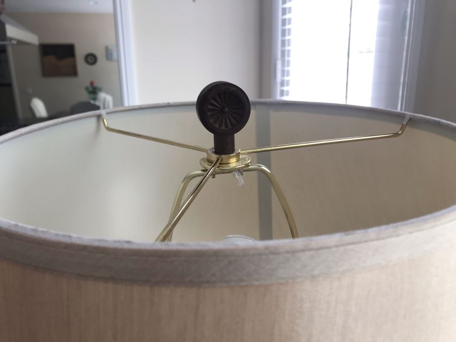 White Glazed Cermaic Table Lamp By Pacific Coast Lighting 32H [Photo 5]