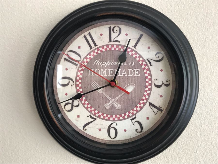 Sterling & Noble Clock Company Wall Clock Happiness Is Homemade 10W