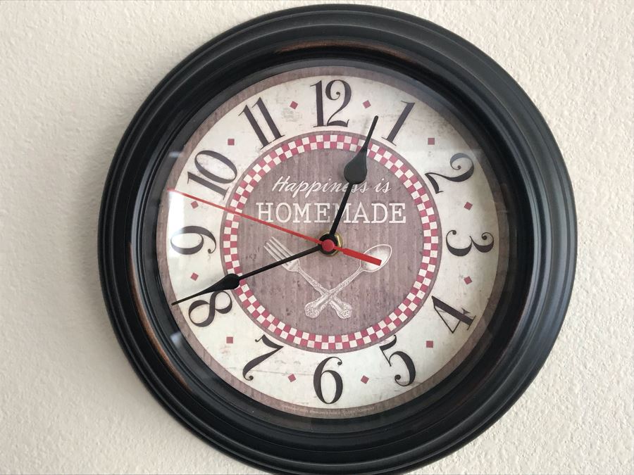 Sterling & Noble Clock Company Wall Clock Happiness Is Homemade 10W [Photo 2]