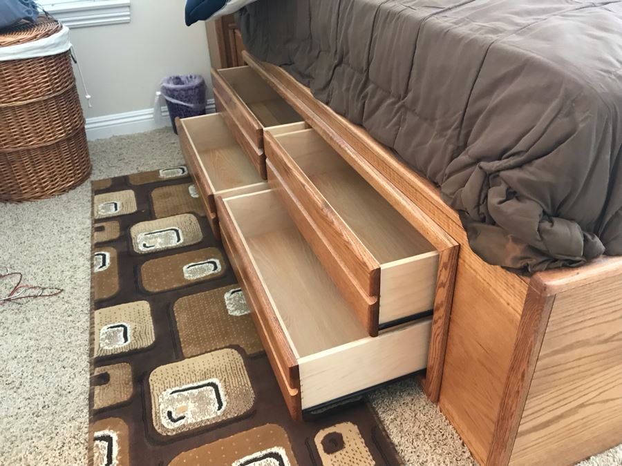 Full Size Bed With 8-Drawers Underneath Bed - Includes Mattress 87L X 58W X 50H [Photo 13]