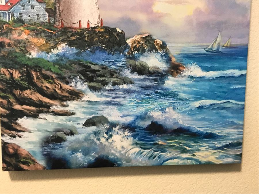 Wall Decor Canvas Print Of Lighthouse 16W X 24H [Photo 2]