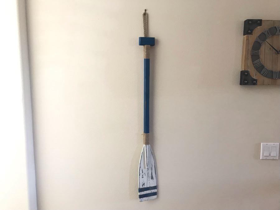 Decorative Wooden Rowing Oar Wall Decor 48L [Photo 2]