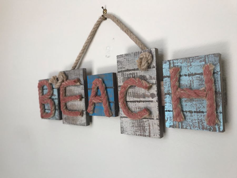 Wall Decor Sign: Beach 17 X 9 [Photo 3]
