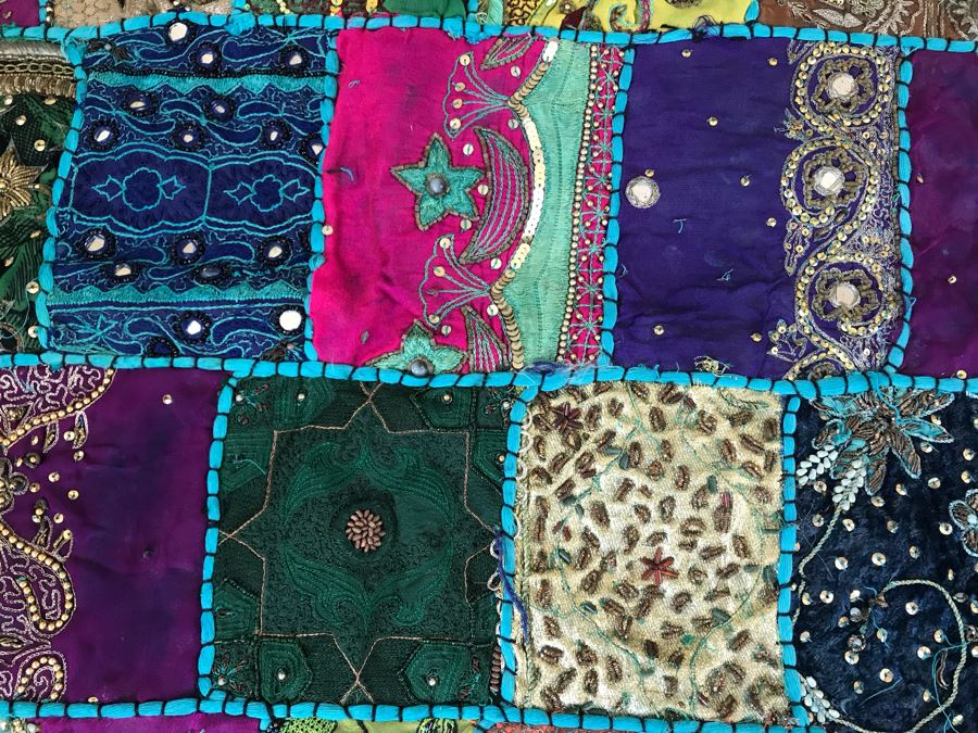 Handmade Quilt From India 38 X 57 [Photo 5]