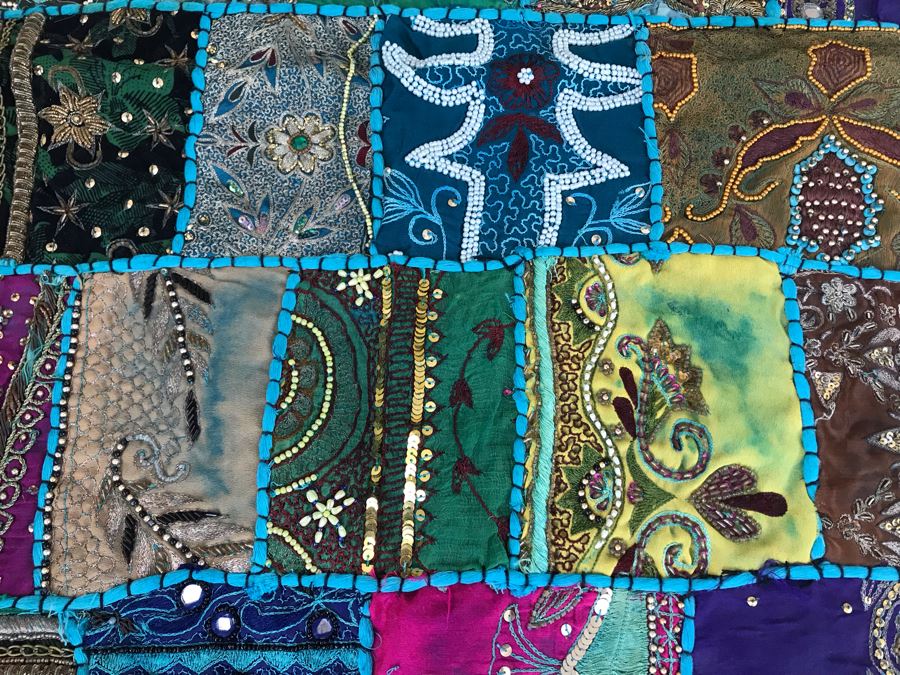 Handmade Quilt From India 38 X 57 [Photo 6]