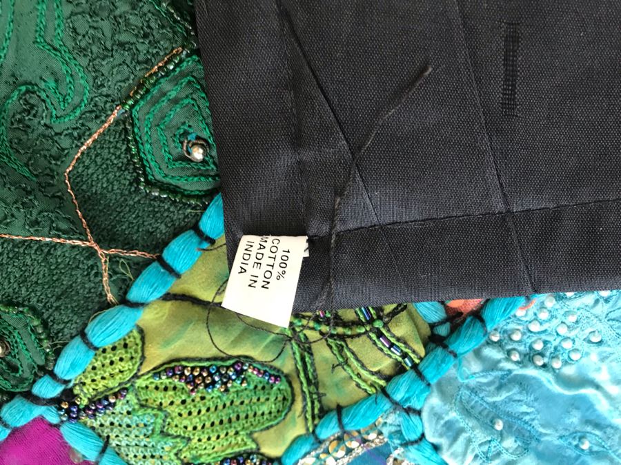 Handmade Quilt From India 38 X 57 [Photo 9]