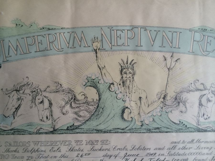 1949 U.S. Naval Certificate - U.S.S. Toldedo [Photo 2]