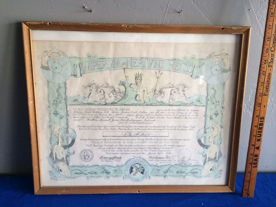 1949 U.S. Naval Certificate - U.S.S. Toldedo [Photo 11]