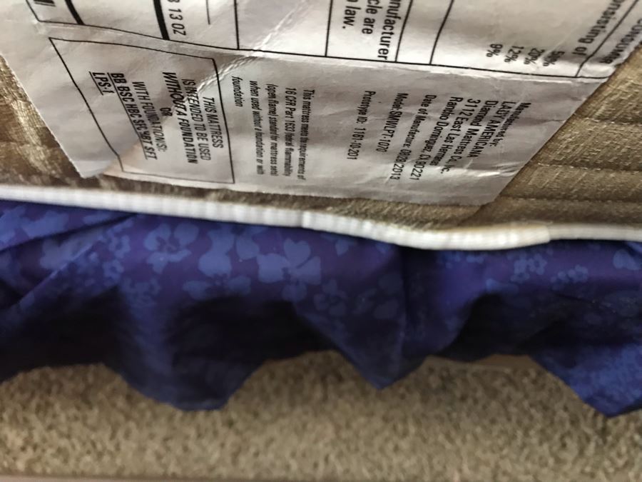 Kathy Ireland Home Bedroom Furniture Set Includes: California King Size Bed With Lady Americana Bamboo Mattress And Boxspring And Bedding, Highboy Dresser, Long Dresser And Pair Of Nightstands - See Details For Measurements [Photo 34]