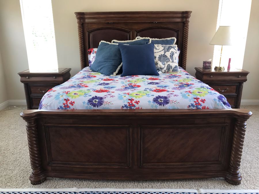 kathy ireland cherry bedroom furniture low footboard