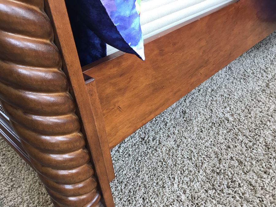 Kathy Ireland Home Bedroom Furniture Set Includes: California King Size Bed With Lady Americana Bamboo Mattress And Boxspring And Bedding, Highboy Dresser, Long Dresser And Pair Of Nightstands - See Details For Measurements [Photo 21]