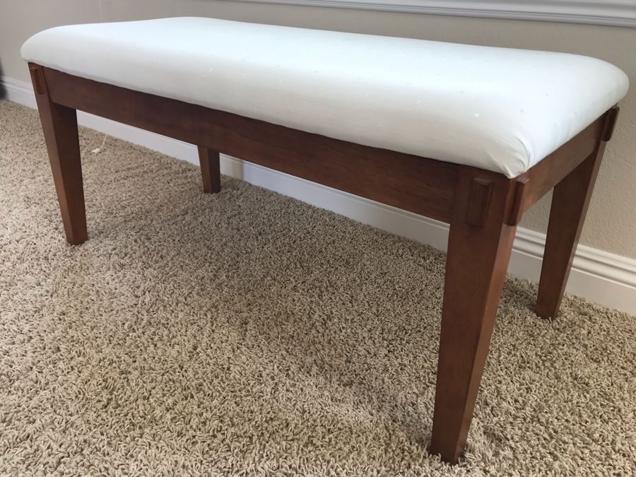 Wooden Upholstered Bench 41W X 19D X 19H [Photo 2]