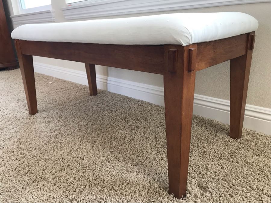 Wooden Upholstered Bench 41W X 19D X 19H [Photo 3]