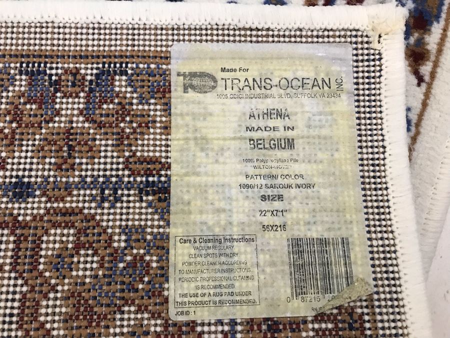 Belgium Area Runner Rug With Polypropylene Yarn 22' X 7'1' [Photo 5]