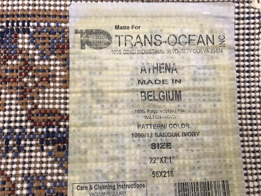 Belgium Area Runner Rug With Polypropylene Yarn 22' X 7'1' [Photo 6]