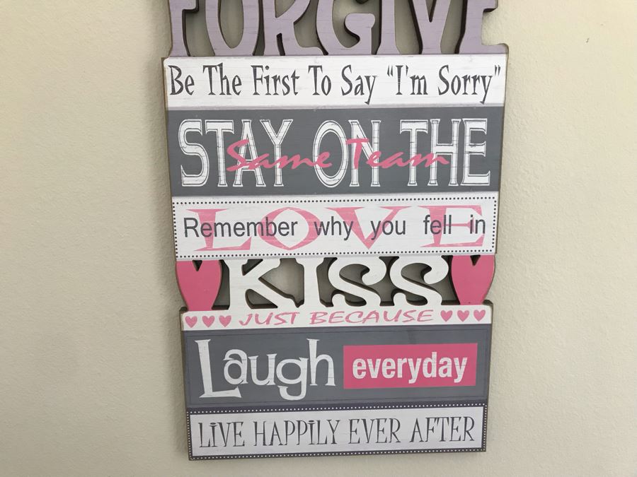 Wall Decor Sign: Love Rules 13.5W X 36H [Photo 5]