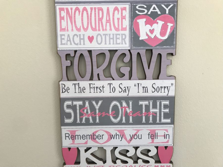 Wall Decor Sign: Love Rules 13.5W X 36H [Photo 4]