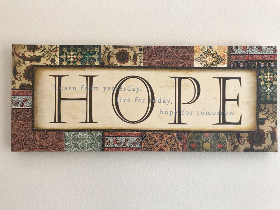 Wall Decor Canvas Print: Hope 20 X 8
