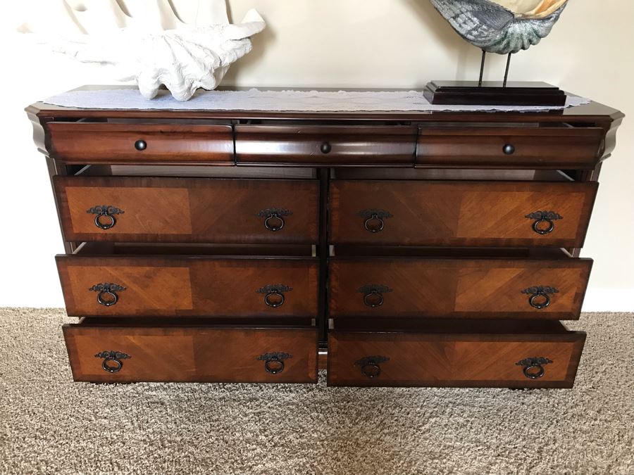 Wooden 9-Drawer Chest Of Drawers Dresser By New Classics Home Furnishings 68W X 19D X 38H [Photo 14]